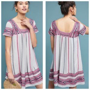 Anthropologie Ruidoso Embroidered Dress